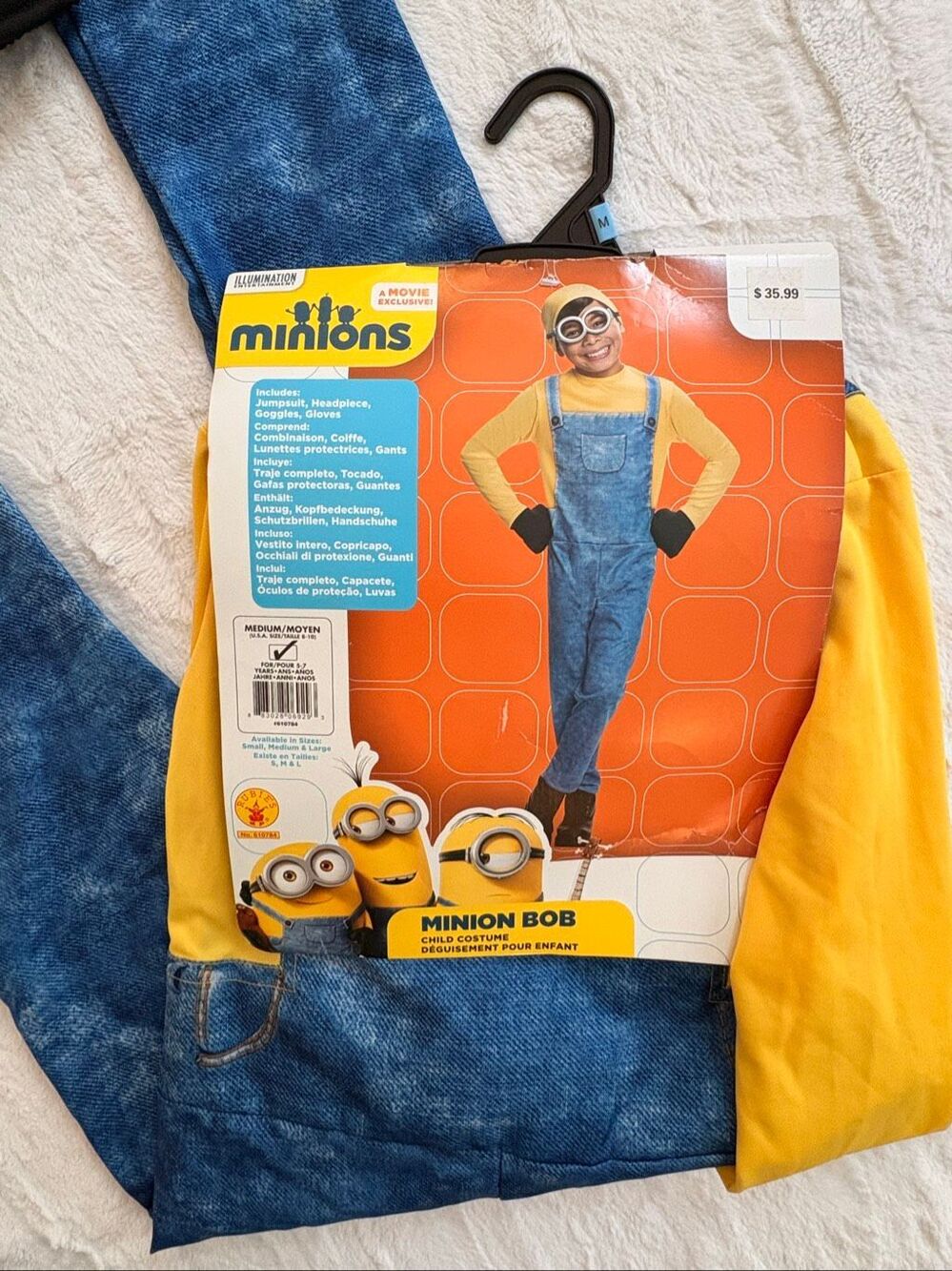 Rubies Minions Costume Size 5/7 nwt